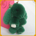 Copenhagen Green Colour Rex Rabbit Fur Keyring Accessory For Bag Charm